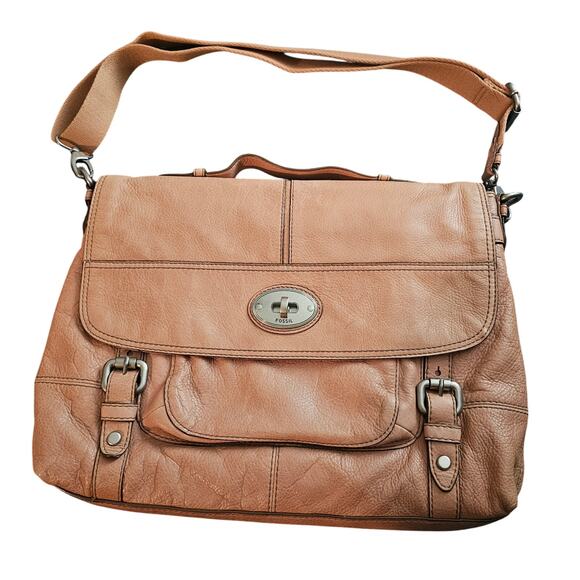 Fossil 1954 Maddox Salmon Top Handle Long Live Crossbody Purse Messenger Bag - Picture 1 of 10